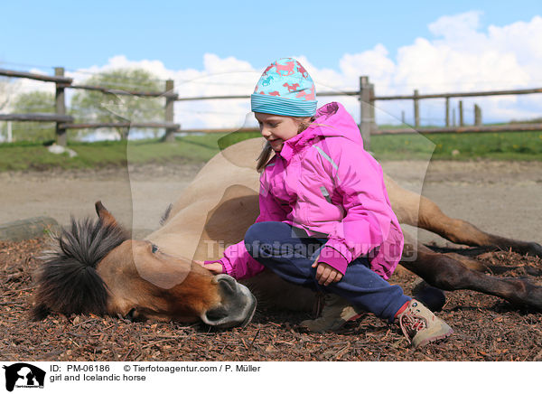 Mdchen und Islnder / girl and Icelandic horse / PM-06186