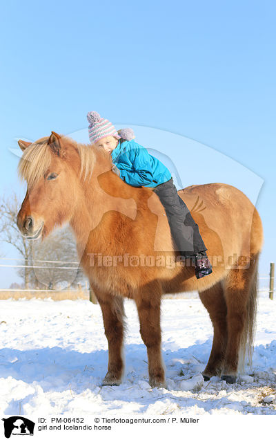 Mdchen und Islnder / girl and Icelandic horse / PM-06452