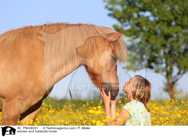 Mdchen und Islnder / woman and Icelandic horse / PM-08001