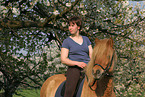 woman rides Icelandic horse