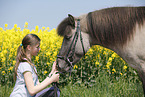 girl with Icelandic Horse