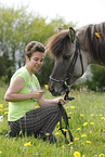 girl with Icelandic Horse