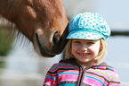 child and Icelandic horse