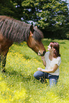 woman with Icelandic horse