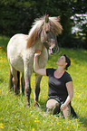 woman and Icelandic horse