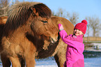 girl and Icelandic horse