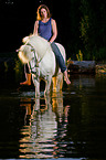 woman and Icelandic horse