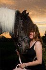 woman and Icelandic horse