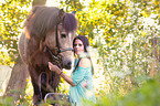 woman and Icelandic horse