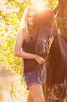 woman and Icelandic horse