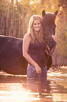 woman and Icelandic horse