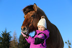 girl and Icelandic horse