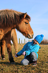 girl and Icelandic horse