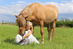 girl and Icelandic horse