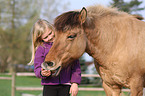 girl and Icelandic Horse