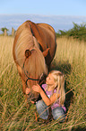 girl and Icelandic Horse