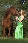 Icelandic Horse with woman