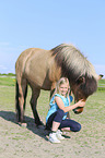 Icelandic Horse with girl