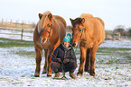 girl with Icelandic horses