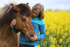 girl and Icelandic horse