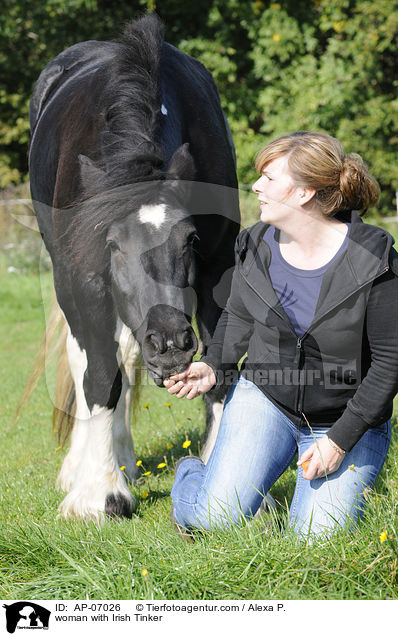 Frau mit Irish Tinker / woman with Irish Tinker / AP-07026