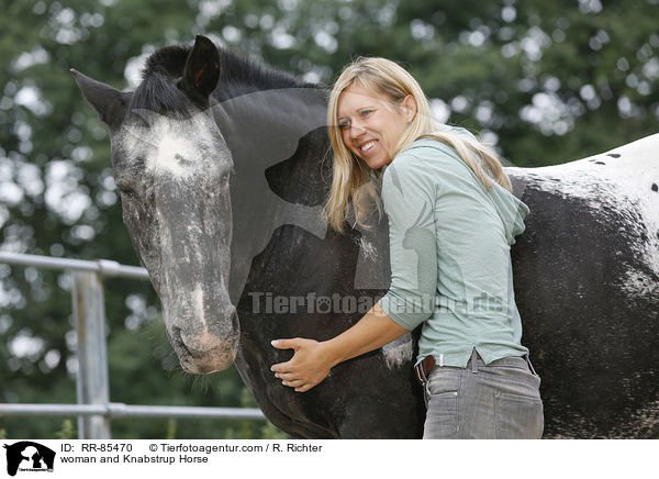 woman and Knabstrup Horse / RR-85470