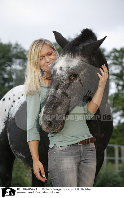 woman and Knabstrup Horse / RR-85474