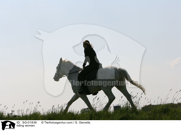 Freizeitreiten / riding woman / SG-01836