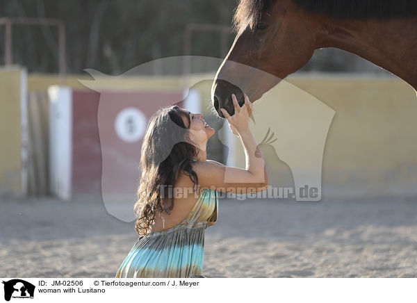 woman with Lusitano / JM-02506