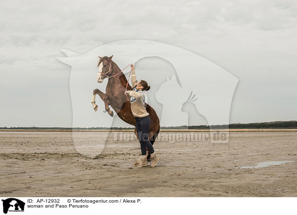 Frau und Paso Peruano / woman and Paso Peruano / AP-12932