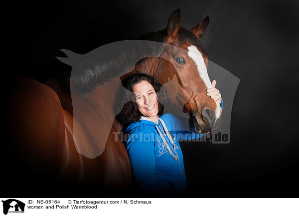 woman and Polish Warmblood / NS-05164