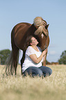 woman with pony