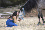 woman with Pura Raza Espanola