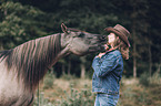 Quarab Horse with a woman