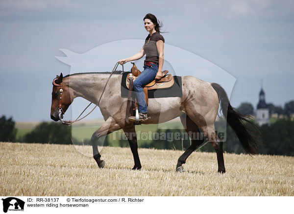 Westernreiterin / western riding horsewoman / RR-38137