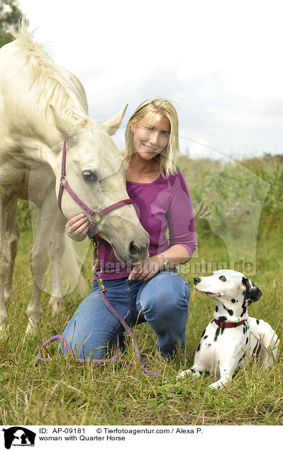 Frau mit Quarter Horse / woman with Quarter Horse / AP-09181