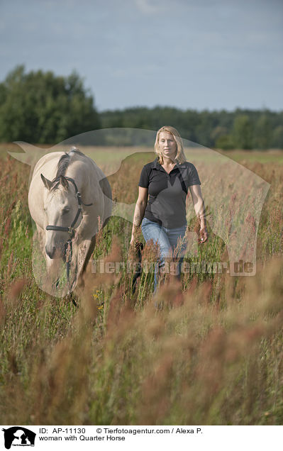 Frau mit Quarter Horse / woman with Quarter Horse / AP-11130