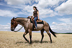 western riding horsewoman