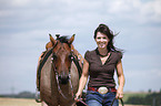 western riding horsewoman