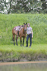 woman with Quarter Horse