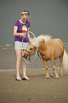 woman with Shetland Pony