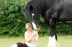 woman with Shire Horse