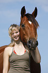 young woman with Trakehner