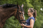 woman and warmblood