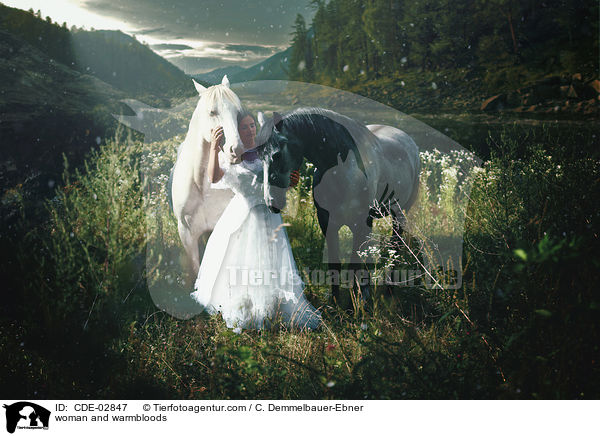 Frau und Warmblter / woman and warmbloods / CDE-02847