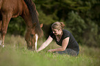 woman with Welsh-Cob