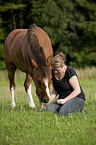 woman with Welsh-Cob