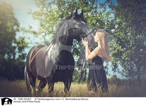 Frau und Pinto-Mix / woman and Pinto-Cross / CDE-02303