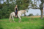 woman rides Lipizzan-Horse-Cross