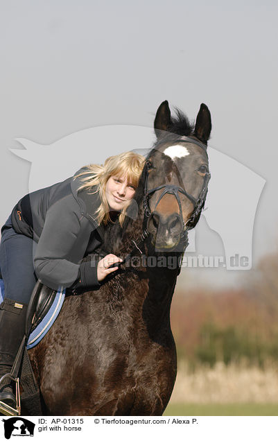 junges Mdchen mit Pferd / girl with horse / AP-01315